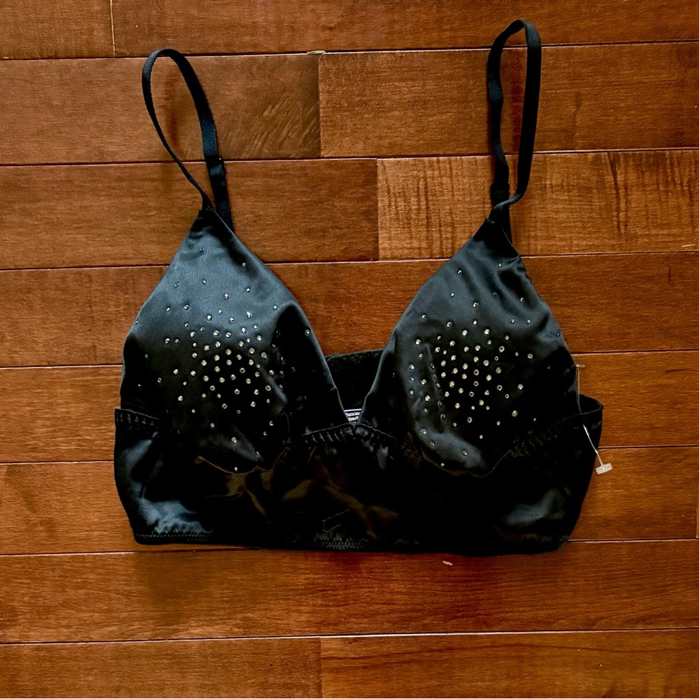 NWOT Victoria's Secret Black Sparkly Bralette
